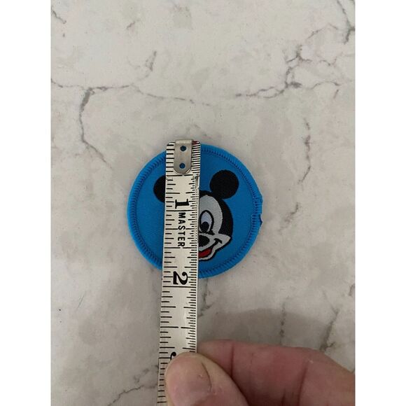 Disney Mickey Mouse Blue Round Shape Sewing & Craft Iron-on Patch - Picture 4 of 5